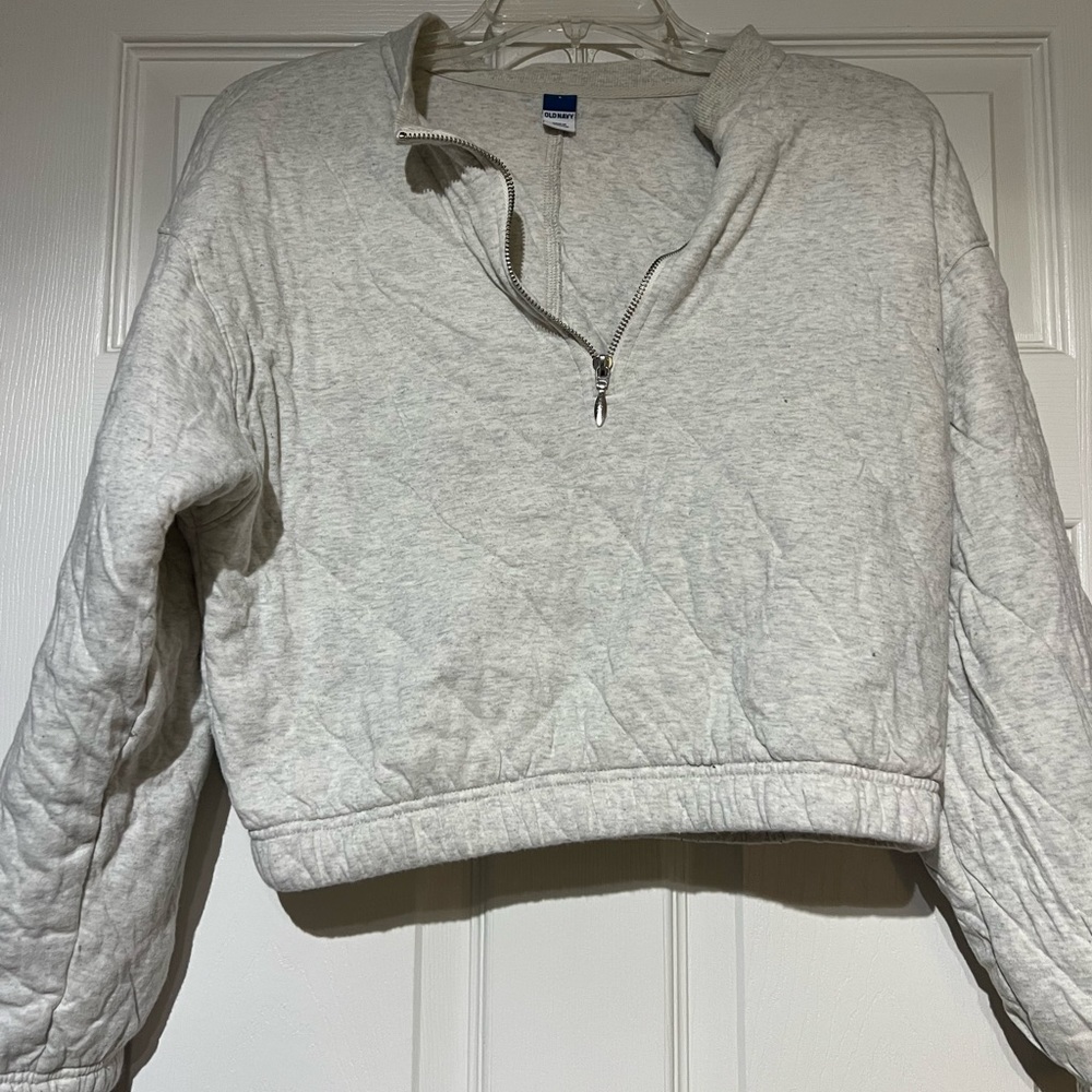 Old navy quilted dropped sweatshirt